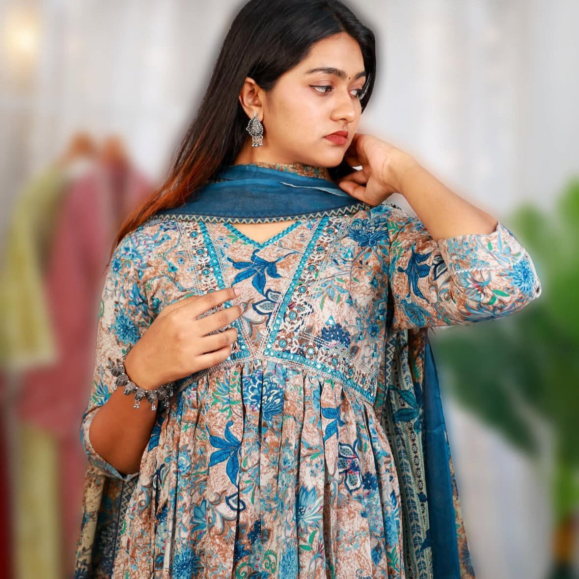 Blue Alia Cut Salwar Suit - SU 128