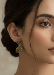 Antique Temple Dome Jhumkas ( SJ 95 )