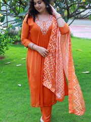 Burnt orange Salwar suit