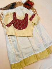 Ajrak Skirt & Top - Festive Wear