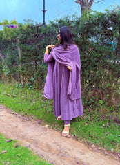 Lavender chikankari Salwar suit