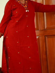 MAROON  SEA SHELL CO ORD SET - SU 412
