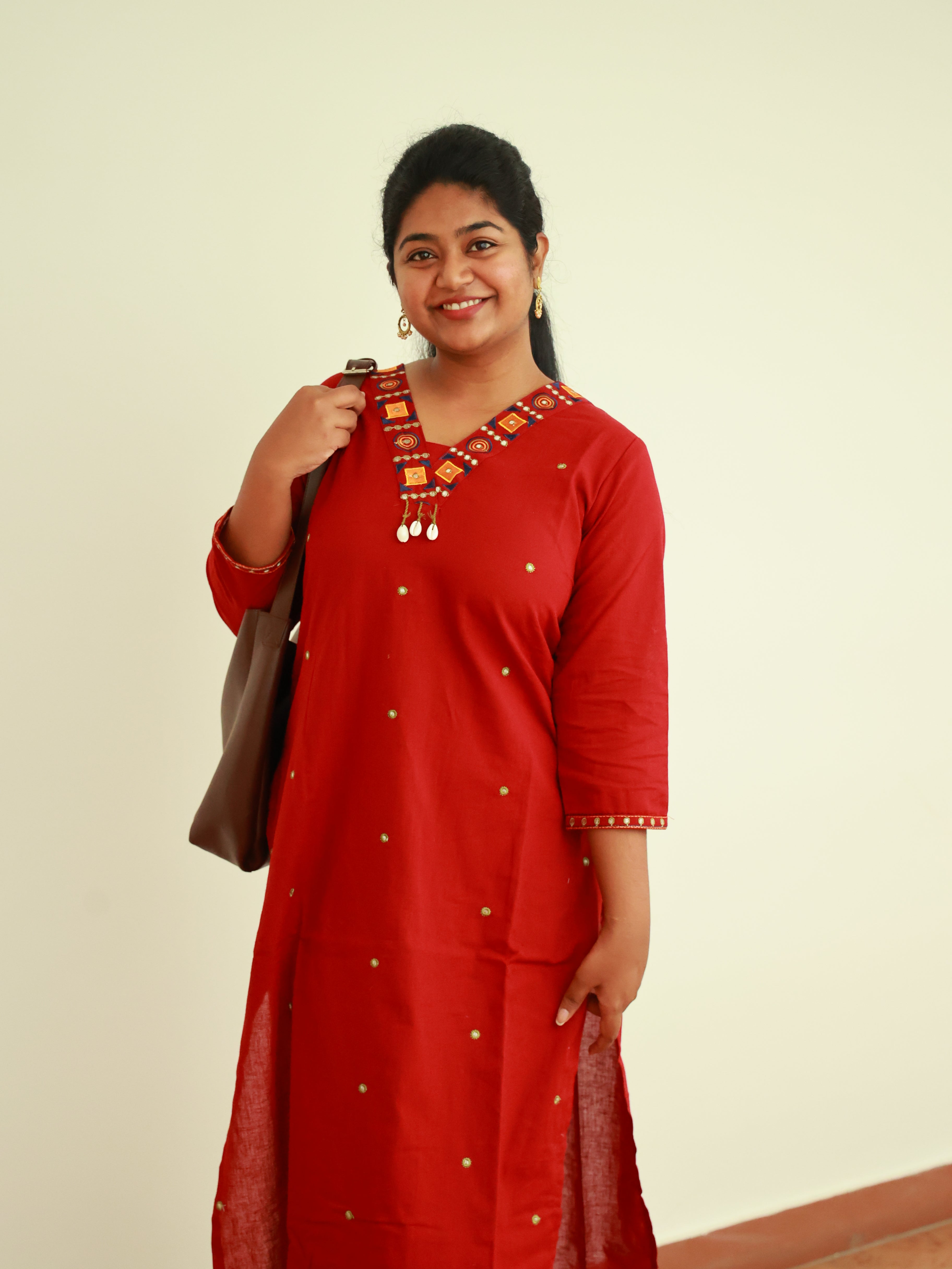 MAROON  SEA SHELL CO ORD SET - SU 412