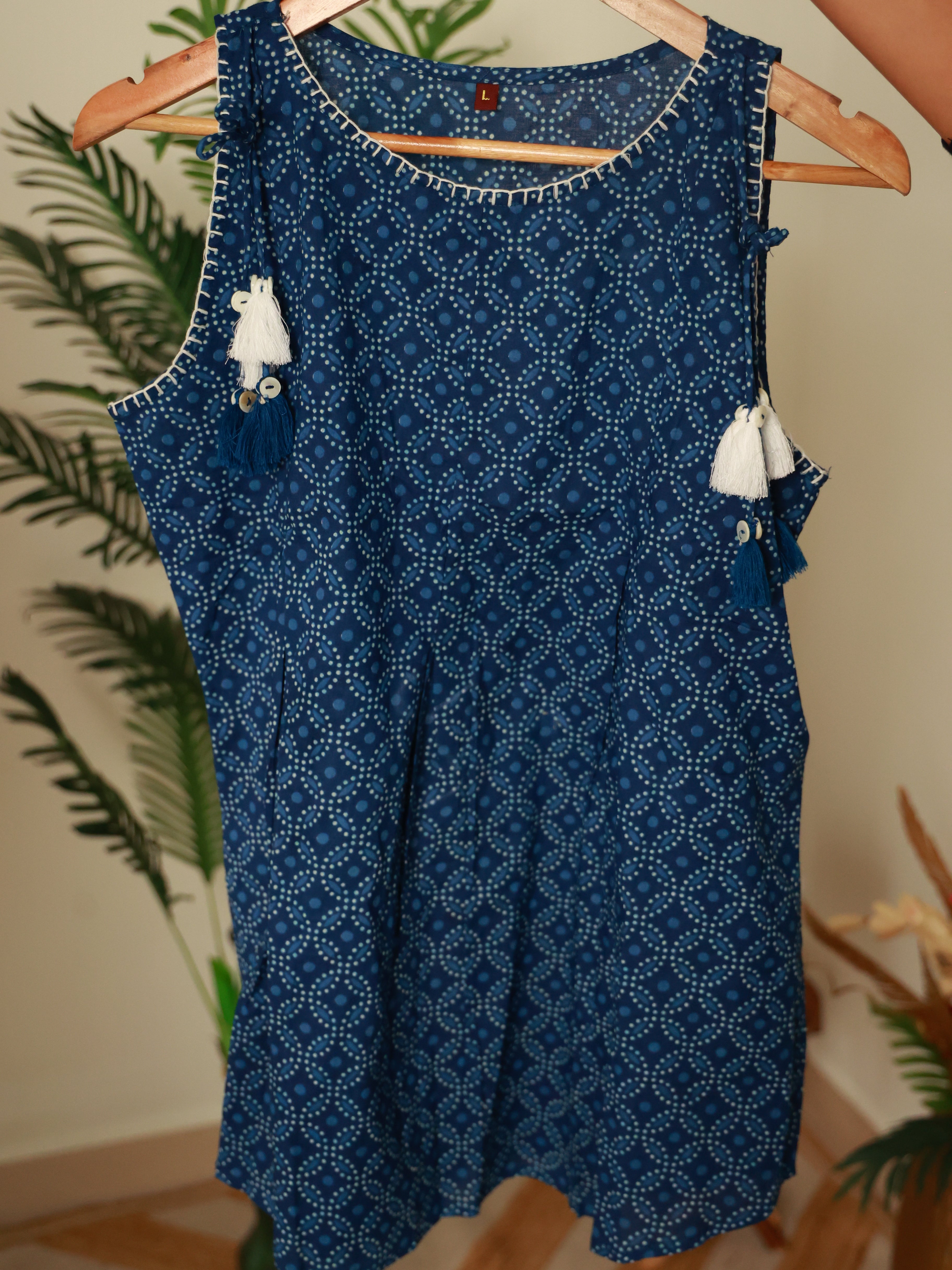 INDIGO BLUE SHORT KURTHI (SU 358)