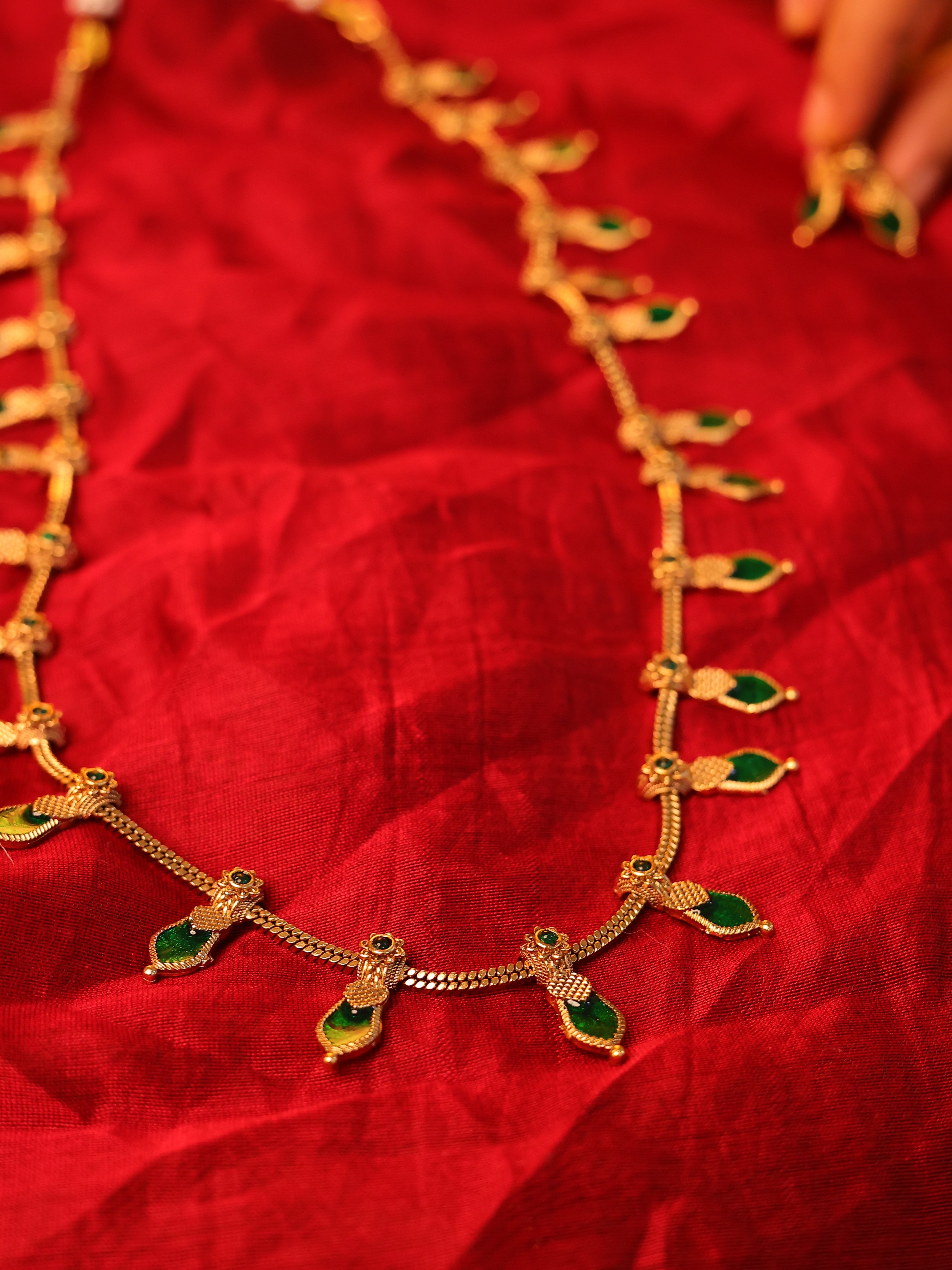 Green palakka  Necklace Set ✨