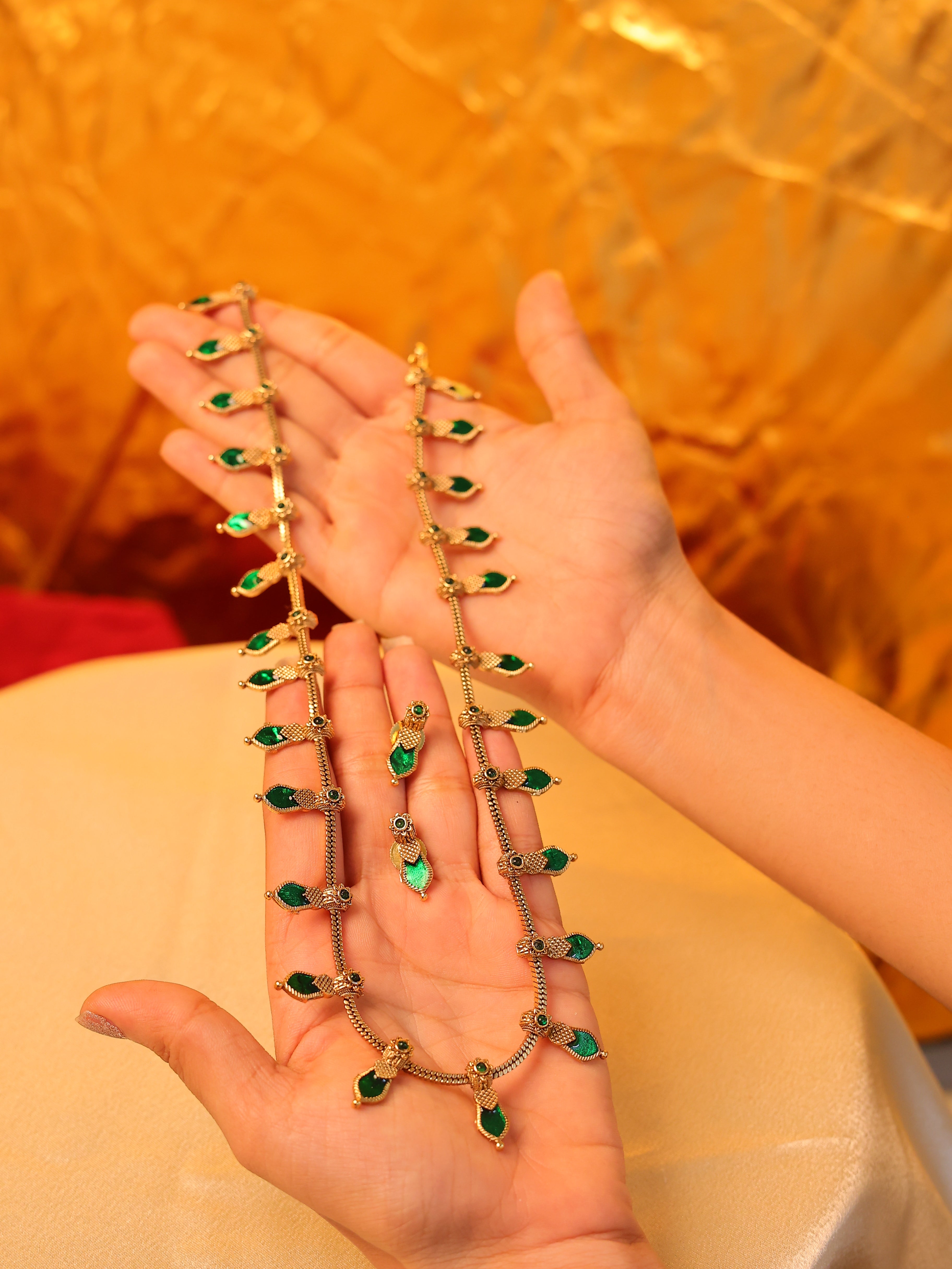 Green palakka  Necklace Set ✨