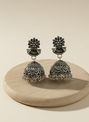 Jaipur silver Oxidised jhumkaa ( SJ 103 )