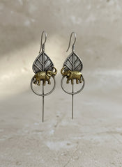 Oxidized Temple Elephant Bugadi ( SJ 94 )