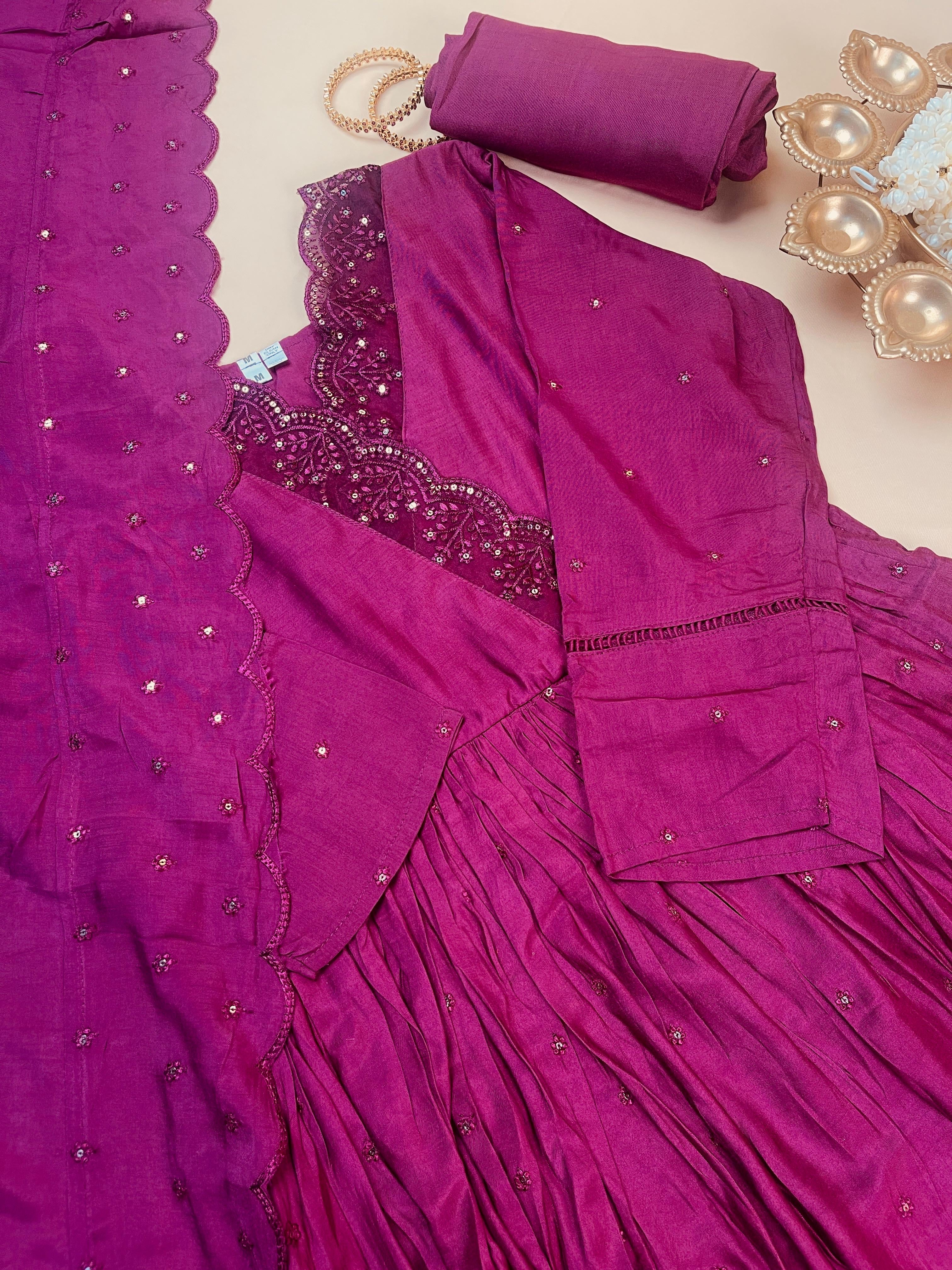 Grape Purple Salwar Suit - Elegant wear