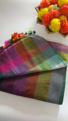 Multi colour cotton saree