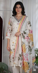 Floral Print Lawn Suit-3 Piece Set ( SU 205 )