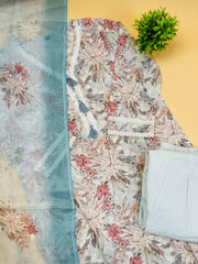 Light Blue Floral Salwar Set - SU 97