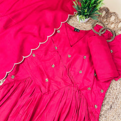 Red Muslin Salwar Suit - Elegant Salwar