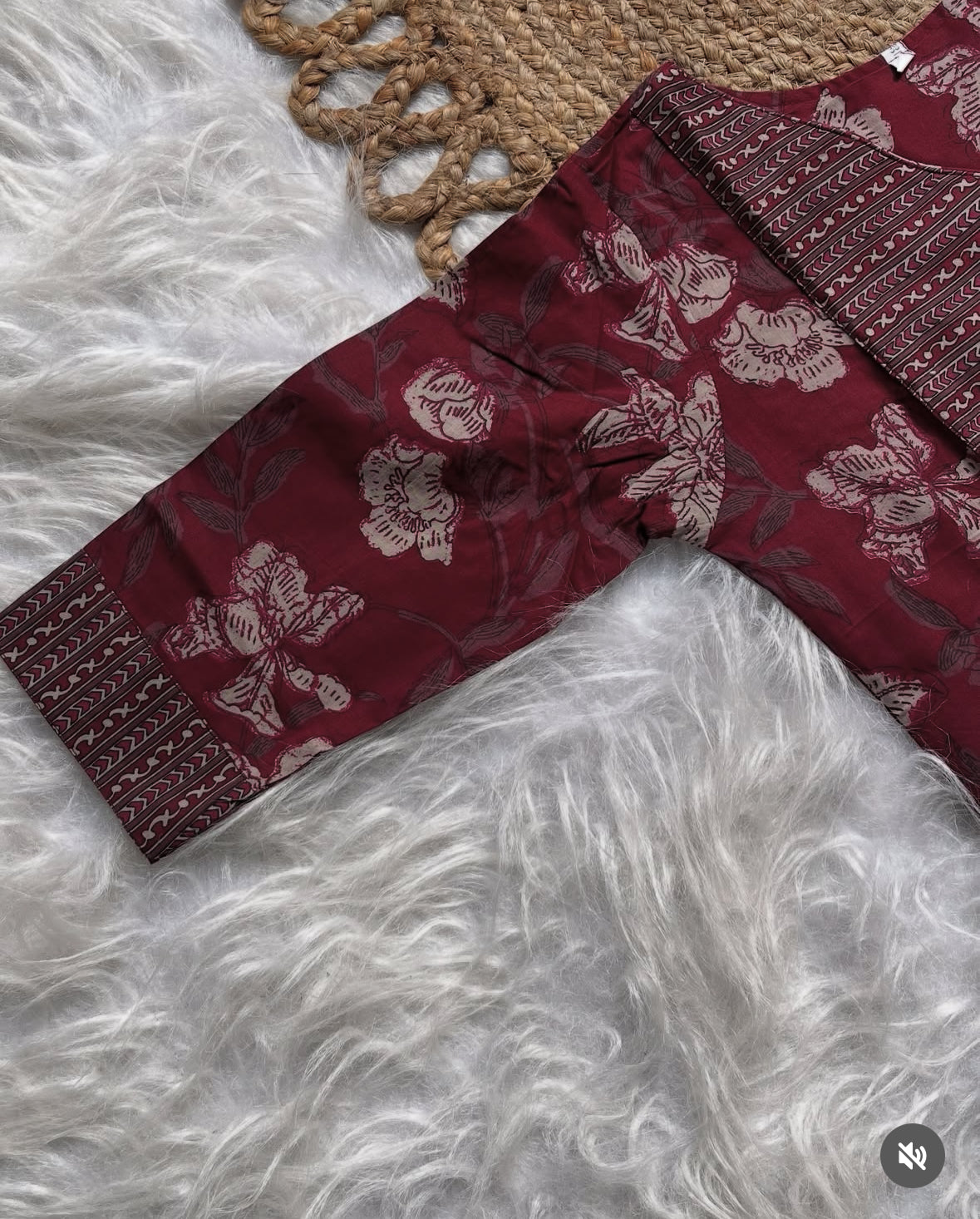 Maroon Angrakha Kurtha Set - SU 309
