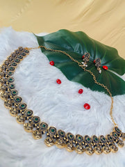 Antique Green Temple Necklace Set