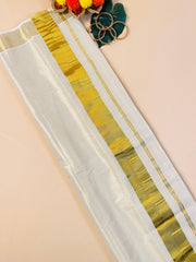 Ready-to-Wear Plain Tissue Kasavu Saree SU 575