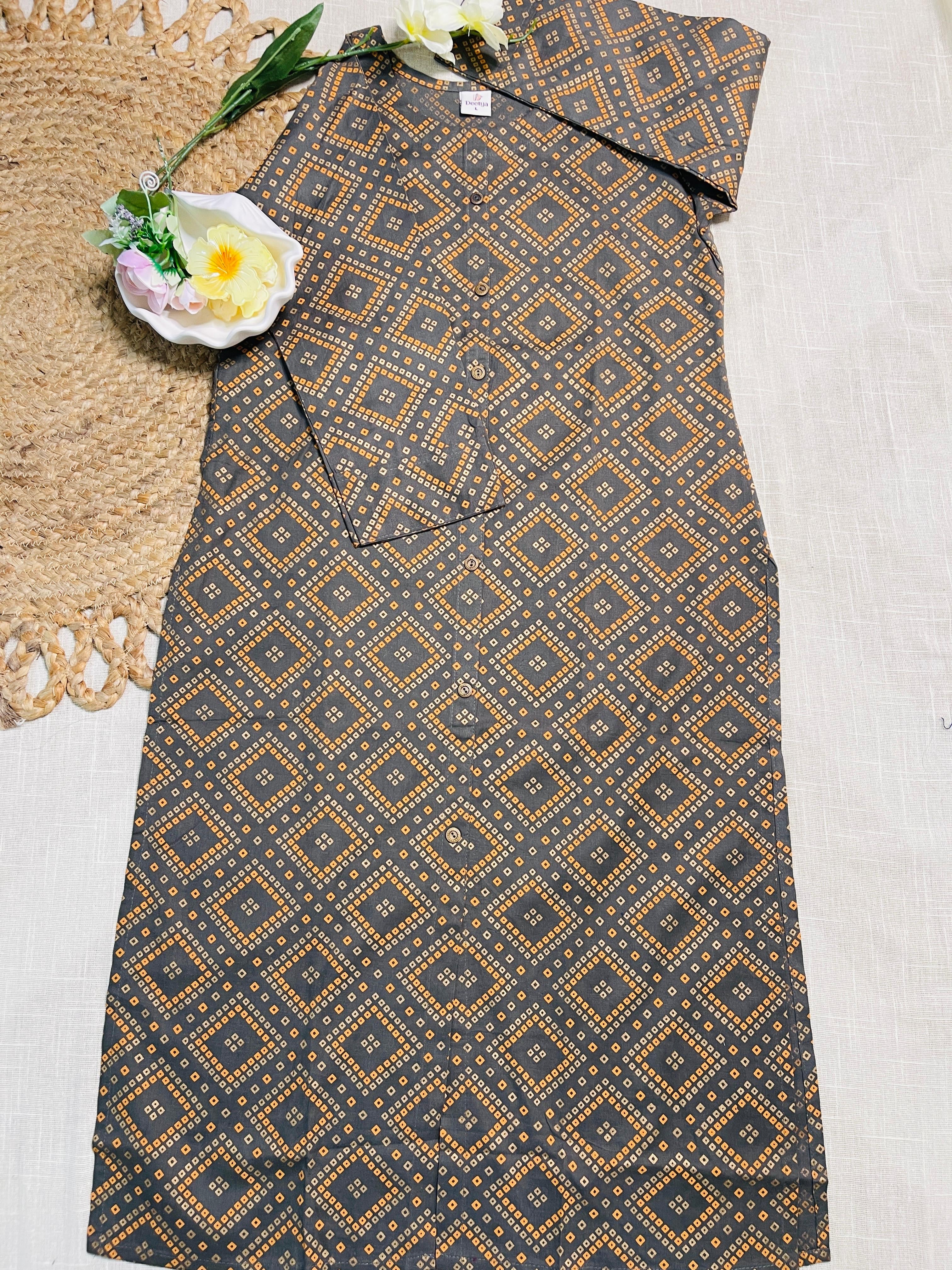 Olive Green Kurtha Top