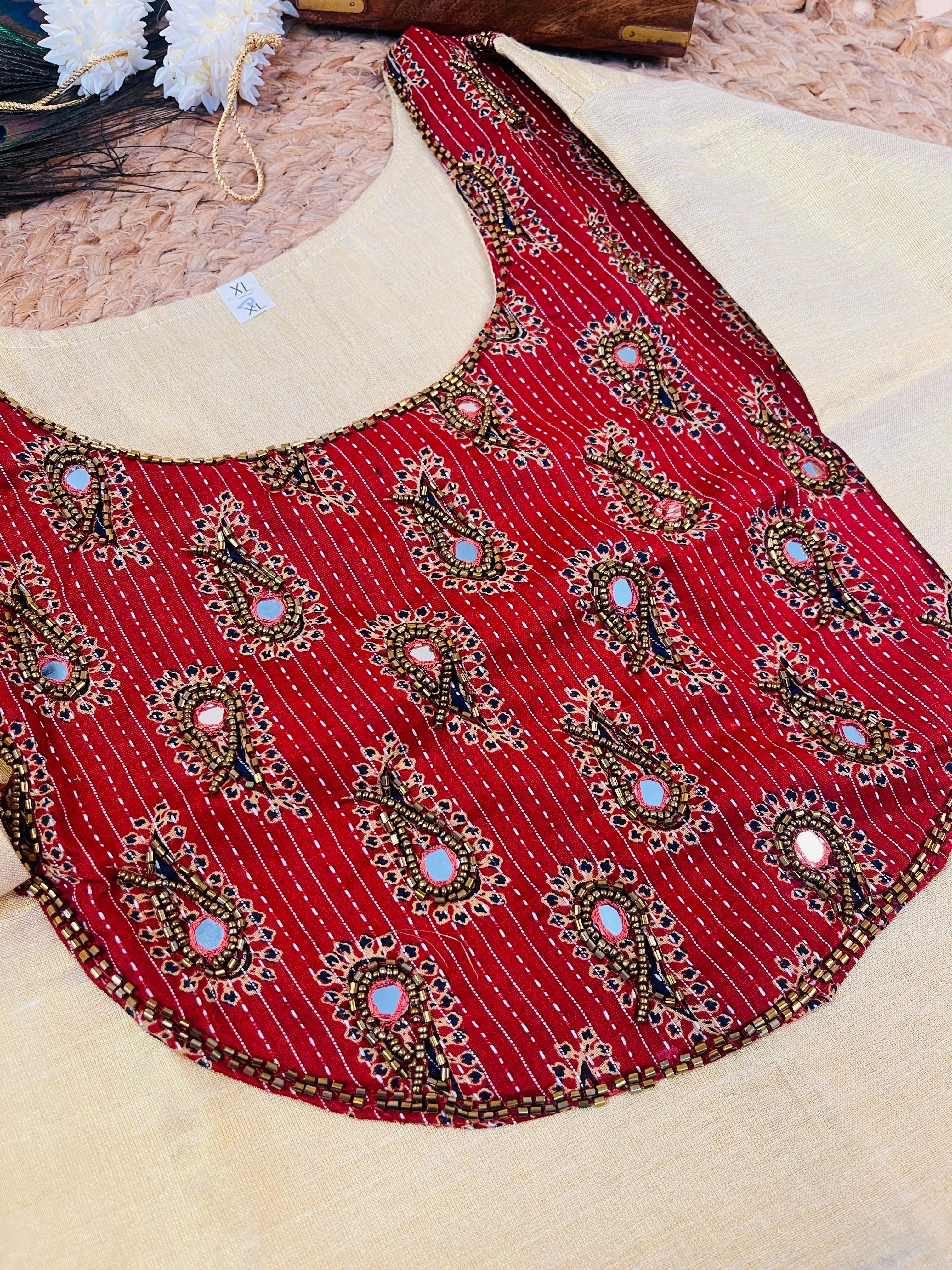 Ajrak Skirt & Top - Festive Wear