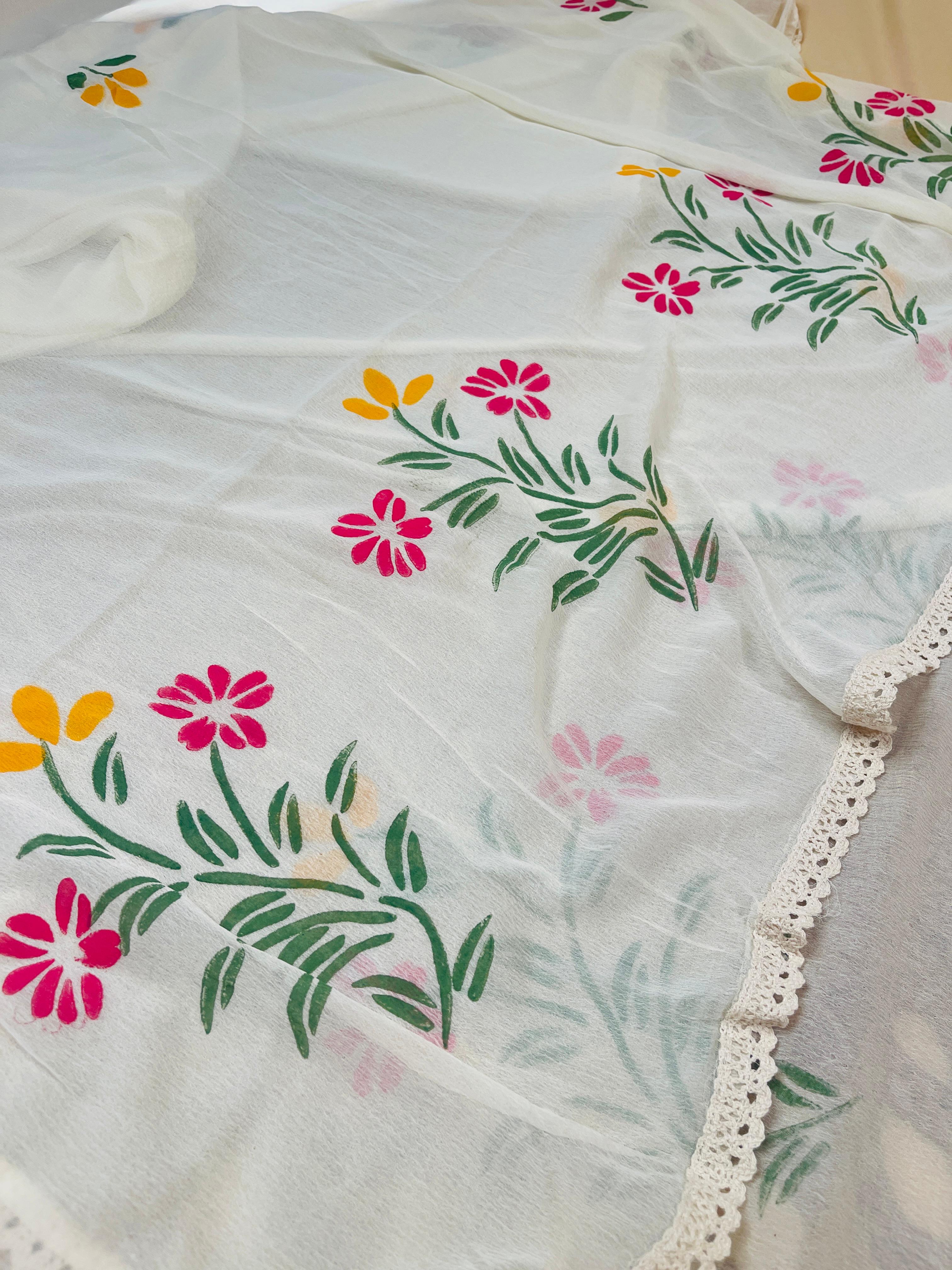 Hakoba Salwar Suit With Floral Works - Elegant Wedding & Traditional Wear