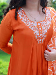 Burnt orange Salwar suit