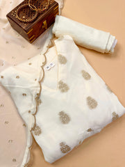 Off white Alia Cut Salwar Suit - SU 85