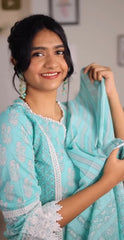 Turquoise Pakistani Salwar Suit