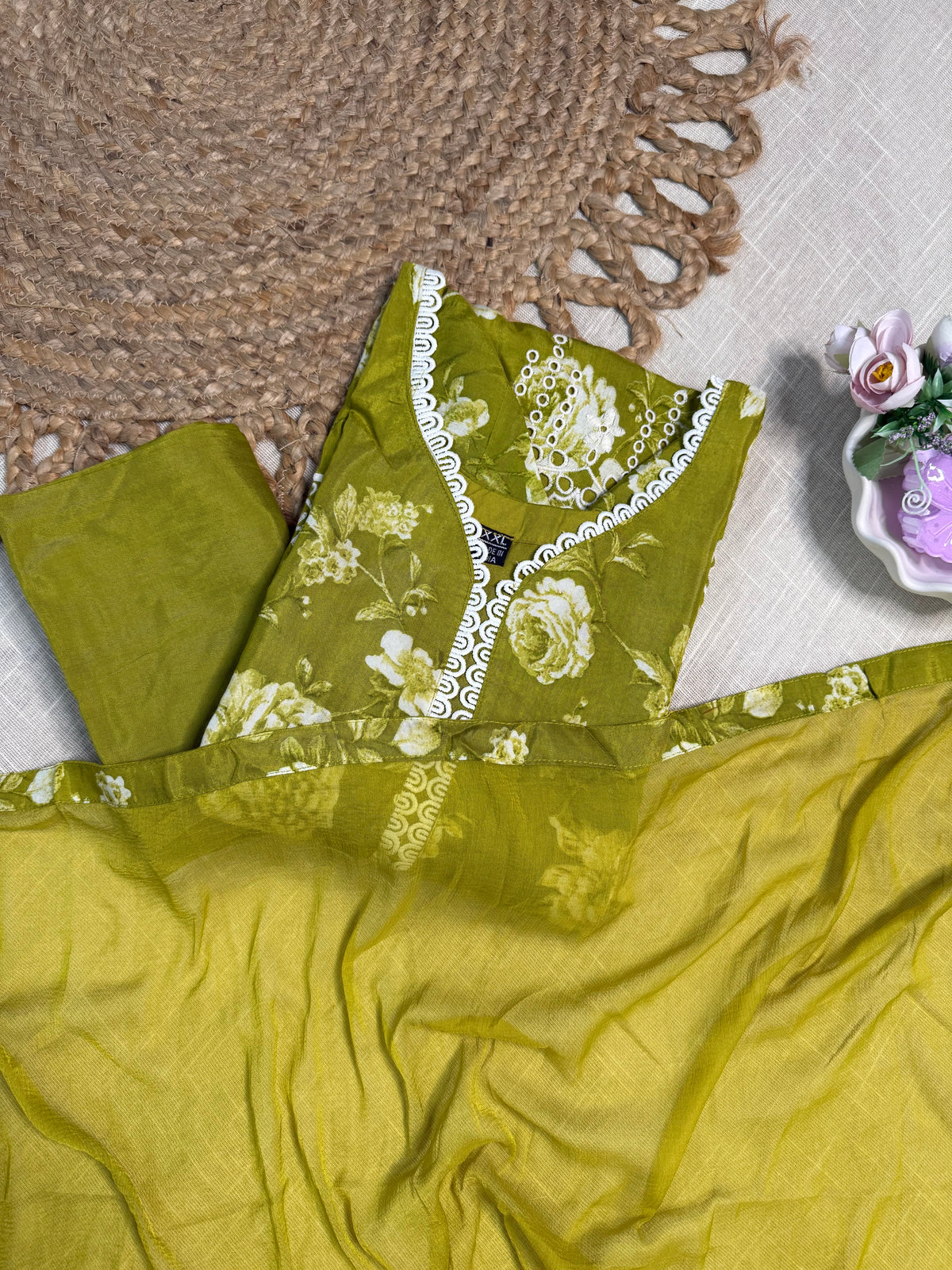 Green Silk salwar suit - SU 127