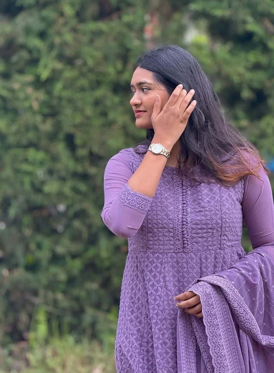 Lavender chikankari Salwar suit