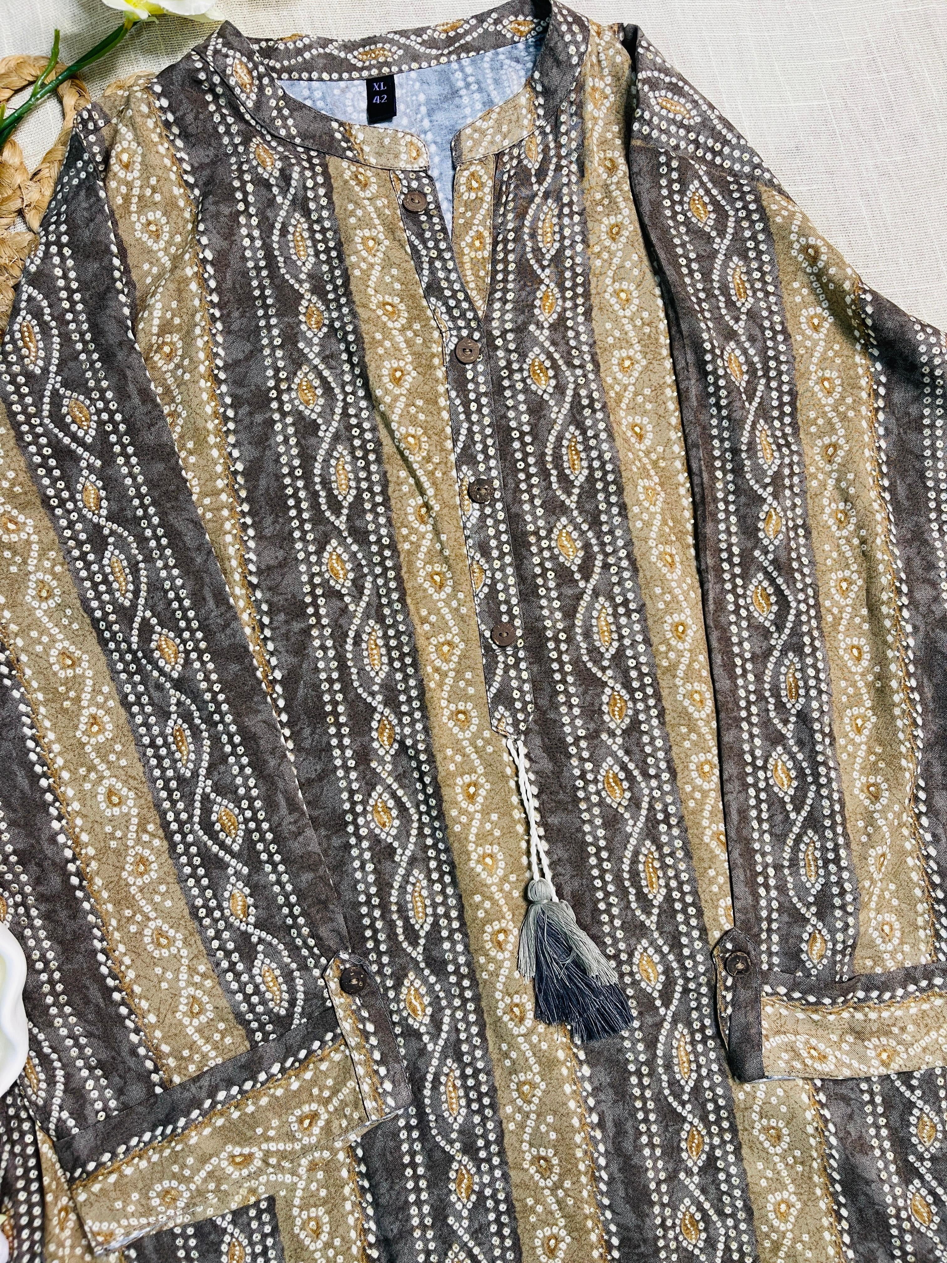 Light Brown Kurthi Top - SU 81