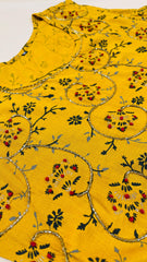 Yellow Kurthi Set(Sleeves Attached) - Affordable Kurtha Set