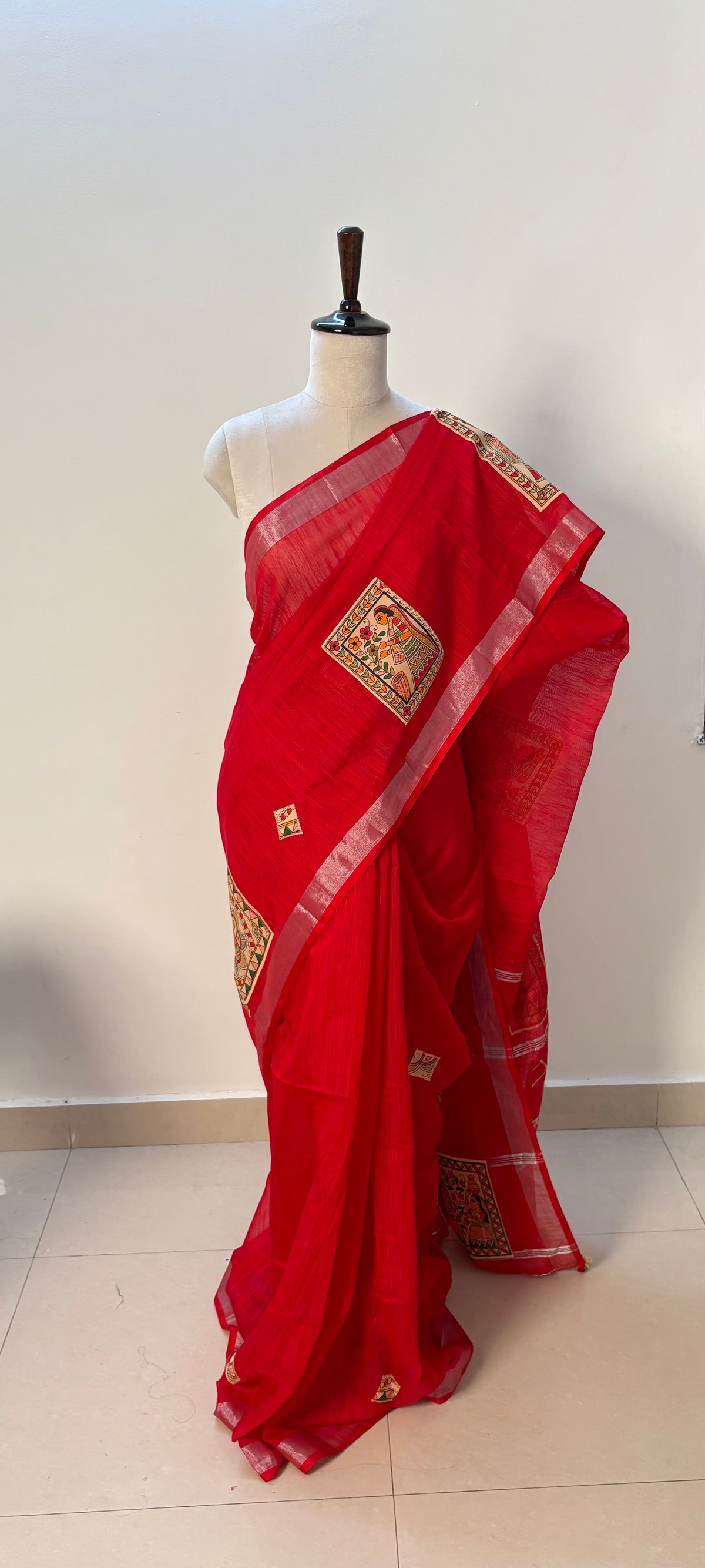 Madhubani Premium Slub Cotton Saree (SU 799)