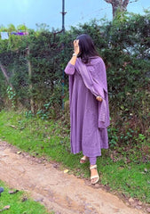 Lavender chikankari Salwar suit