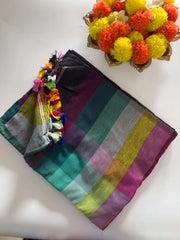 Multi colour cotton saree