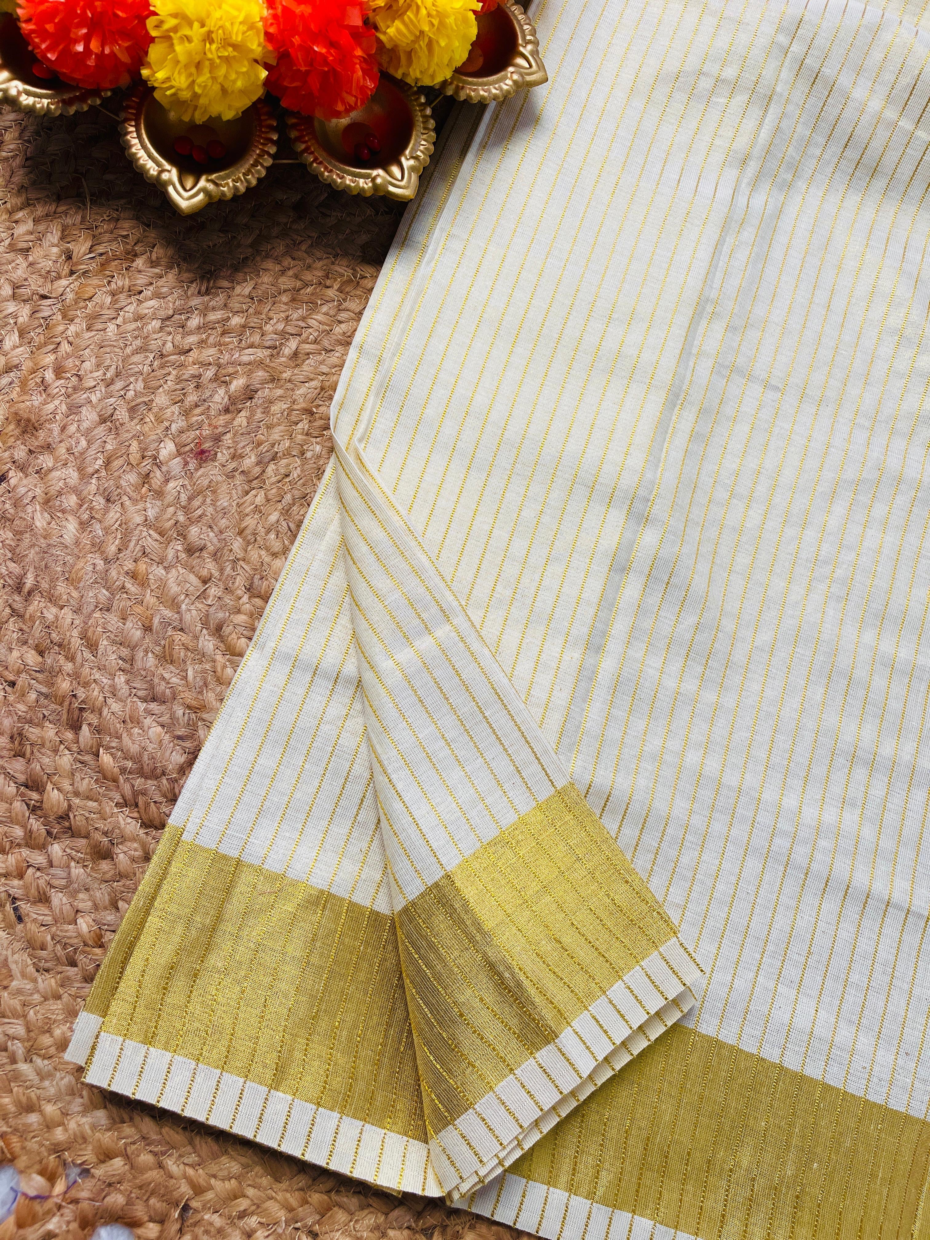 Ready to Wear Line with Golden Kasav Saree - SU 597