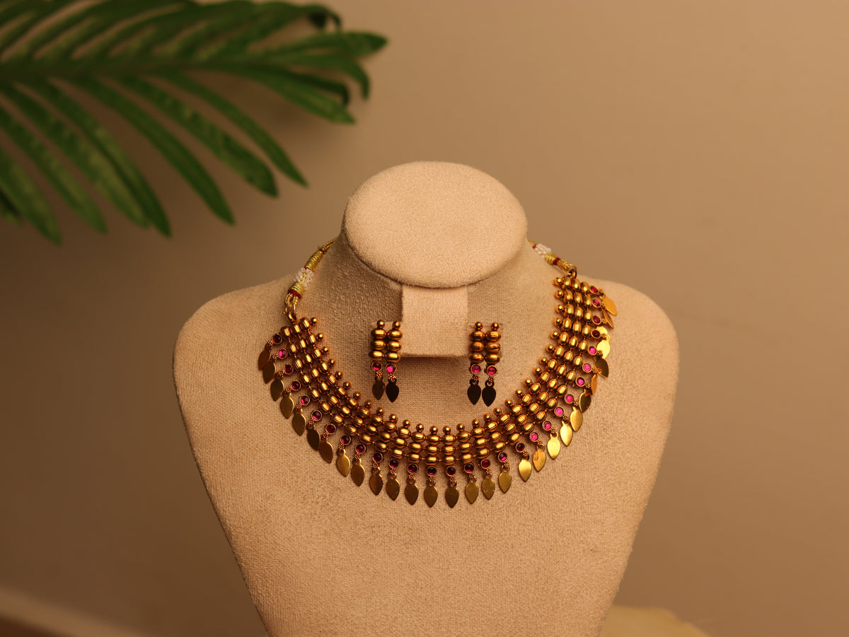 Antique Ruby Elakkathali Set (SJ 185)