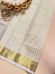 Ready to Wear Tissue Stripes Golden Saree SU 567