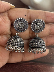 Silver Oxidised jhumkaa ( SJ 102 )
