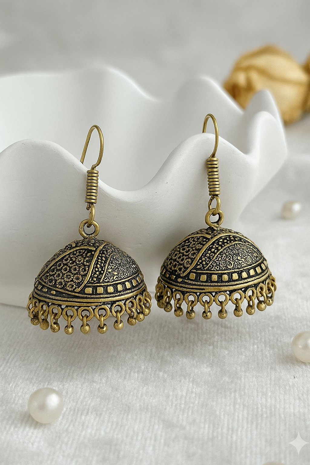 Mughal Brass Jhumka ( SJ 104 )