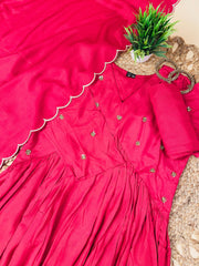 Red Muslin Salwar Suit - Elegant Salwar