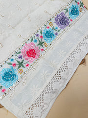 Off white Hakoba Salwar Suit with Floral Embroidery Work- Elegant Salwar Suit SU 141