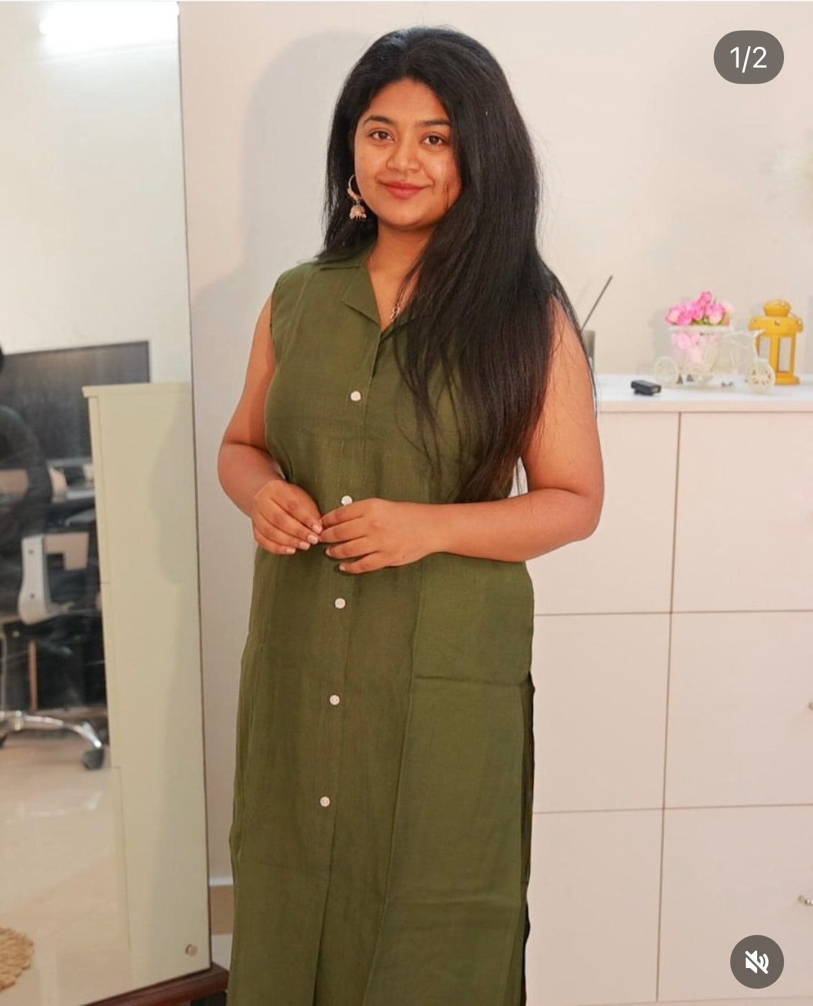 Olive Cord Set (Sleeves attached) - SU 372
