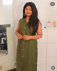 Olive Cord Set (Sleeves attached) - SU 372