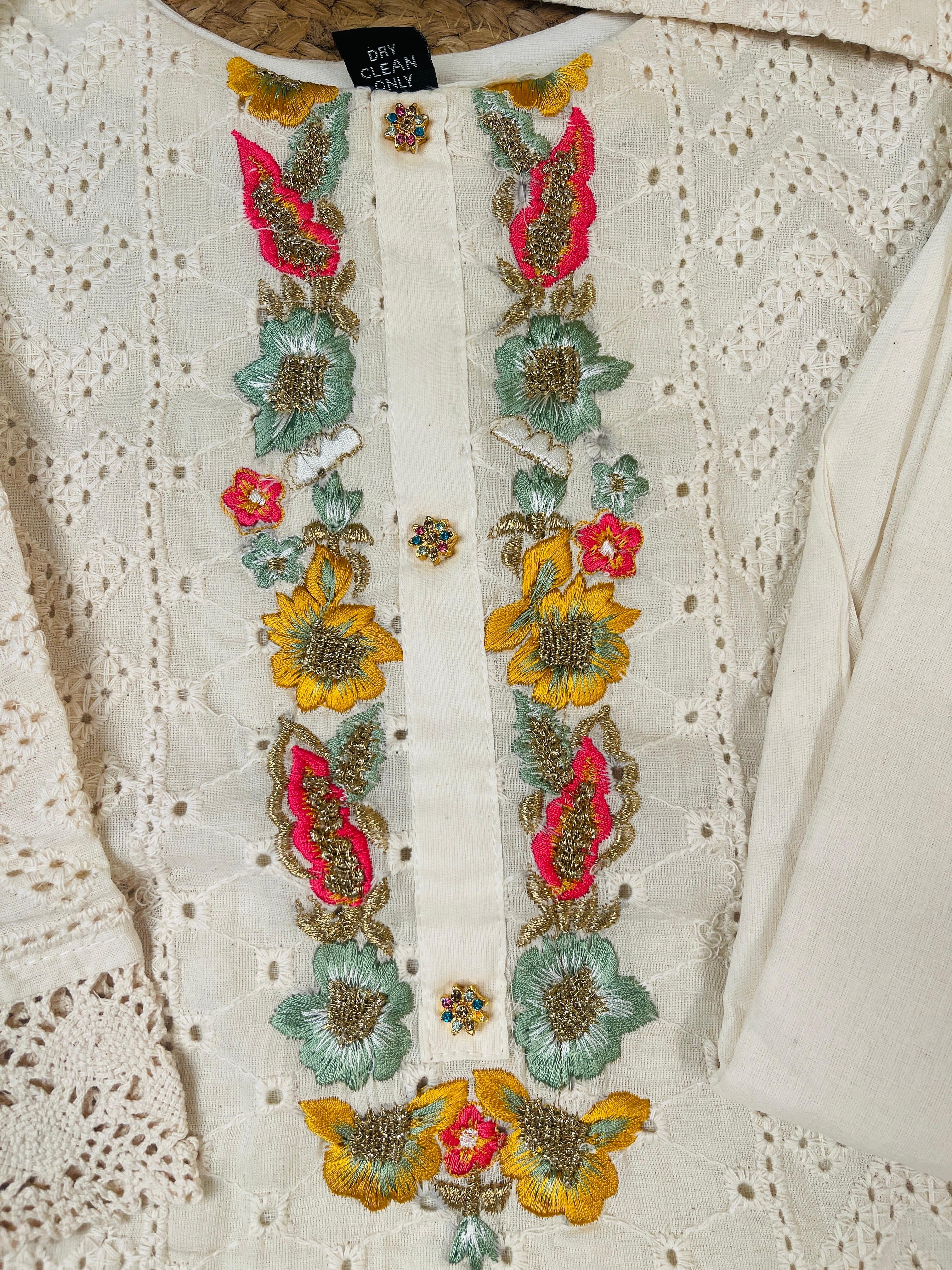 Hakoba Salwar Suit With Floral Works - Elegant Wedding & Traditional Wear
