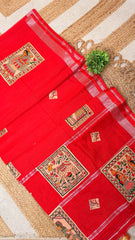 Madhubani Premium Slub Cotton Saree (SU 799)