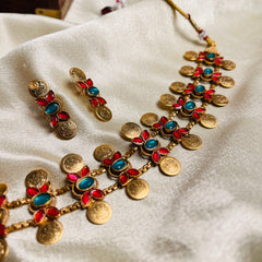 ROYAL COIN BLOOM ANTIQUE CHOKER SET (SJ 205)