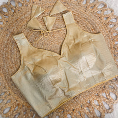 JACKQUARD BROCADE MUTED GOLD READYMADE BLOUSE✨ (SU 884)
