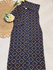 Dark Blue Kurtha Top