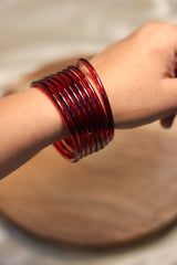 Red jelly bangles- set of 8 (SJ 148)
