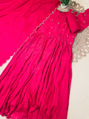 Red Muslin Salwar Suit - Elegant Salwar