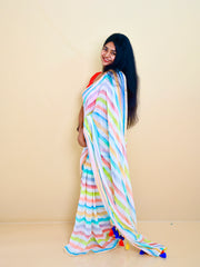 CANDY STRIPES🍭MUL COTTON SAREE (SU 764)